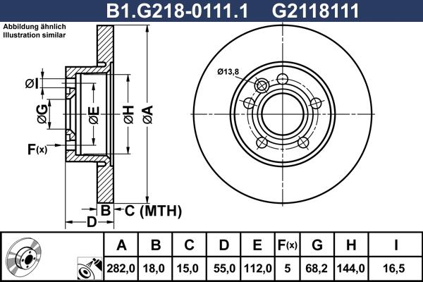 Galfer B1.G218-0111.1 - Bremžu diski autodraugiem.lv