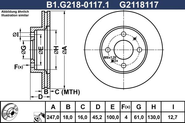 Galfer B1.G218-0117.1 - Bremžu diski autodraugiem.lv