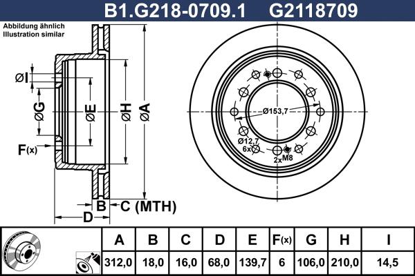 Galfer B1.G218-0709.1 - Bremžu diski autodraugiem.lv