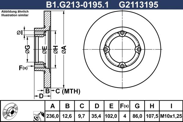 Galfer B1.G213-0195.1 - Bremžu diski autodraugiem.lv