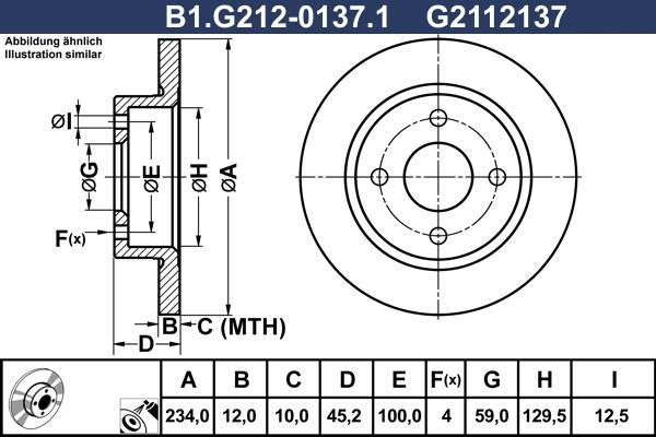 Galfer B1.G212-0137.1 - Bremžu diski autodraugiem.lv