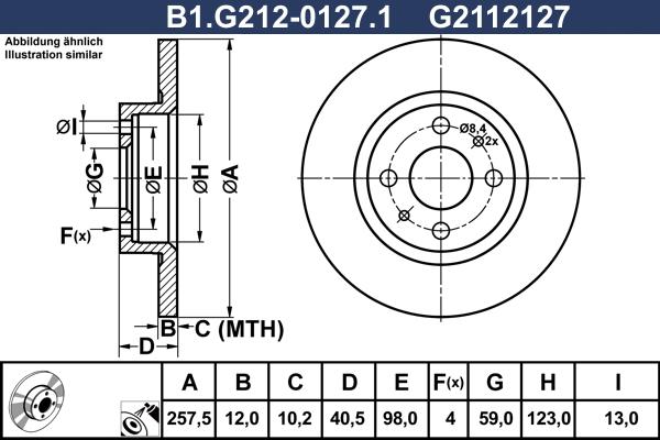 Galfer B1.G212-0127.1 - Bremžu diski autodraugiem.lv