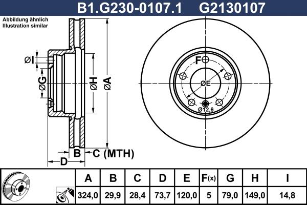 Galfer B1.G230-0107.1 - Bremžu diski autodraugiem.lv