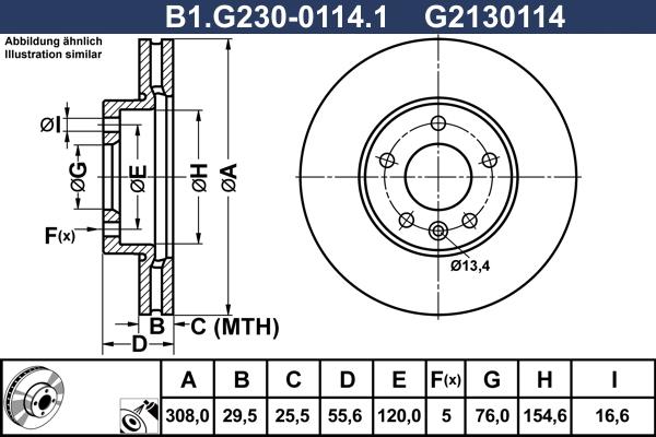 Galfer B1.G230-0114.1 - Bremžu diski autodraugiem.lv