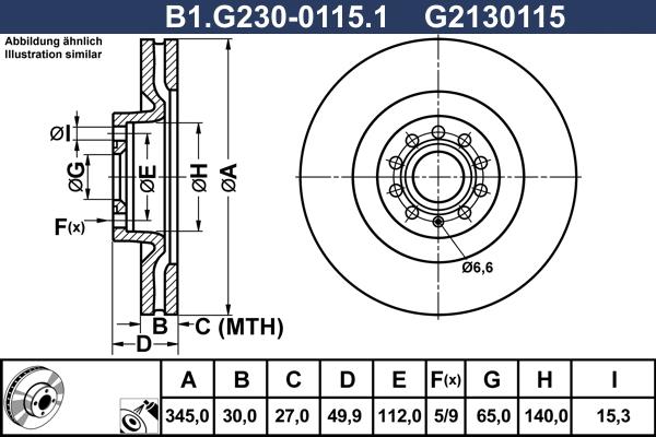 Galfer B1.G230-0115.1 - Bremžu diski autodraugiem.lv