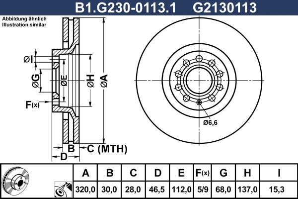 Galfer B1.G230-0113.1 - Bremžu diski autodraugiem.lv
