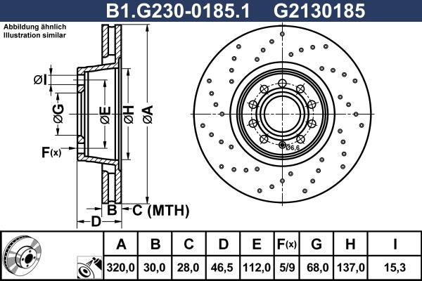 Galfer B1.G230-0185.1 - Bremžu diski autodraugiem.lv