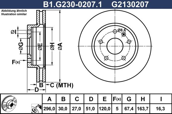 Galfer B1.G230-0207.1 - Bremžu diski autodraugiem.lv