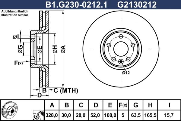 Galfer B1.G230-0212.1 - Bremžu diski autodraugiem.lv