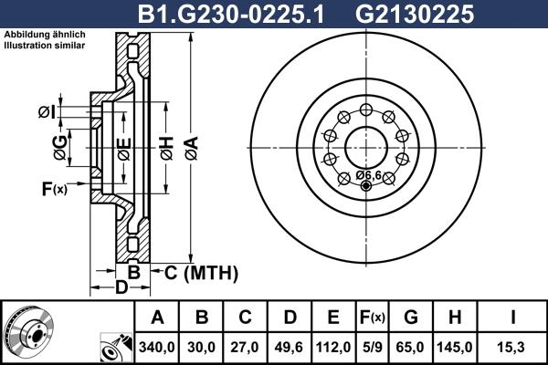 Galfer B1.G230-0225.1 - Bremžu diski autodraugiem.lv