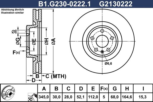 Galfer B1.G230-0222.1 - Bremžu diski autodraugiem.lv