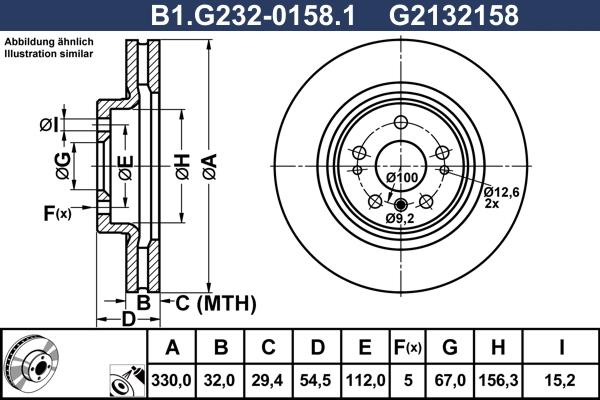 Galfer B1.G232- 0158.1 - Bremžu diski autodraugiem.lv