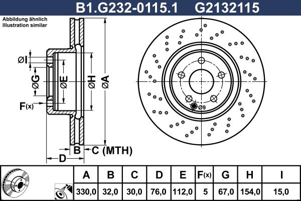 Galfer B1.G232-0115.1 - Bremžu diski autodraugiem.lv