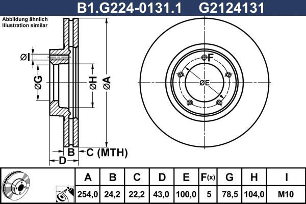 Galfer B1.G224-0131.1 - Bremžu diski autodraugiem.lv