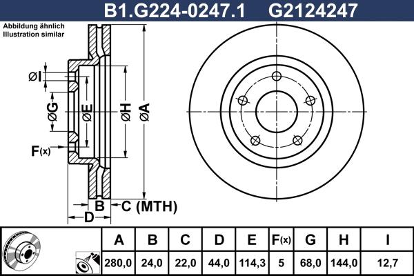 Galfer B1.G224-0247.1 - Bremžu diski autodraugiem.lv