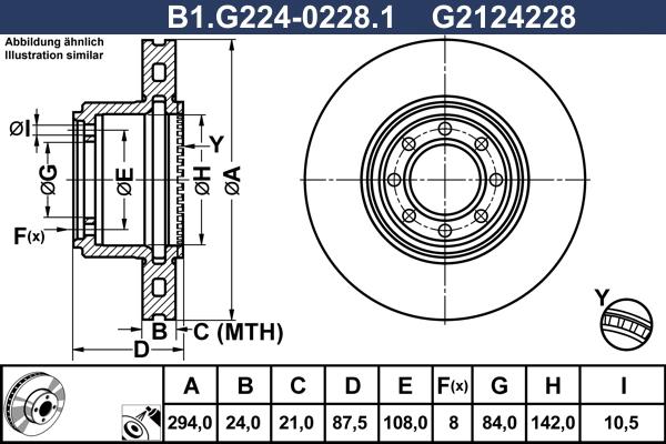 Galfer B1.G224-0228.1 - Bremžu diski autodraugiem.lv
