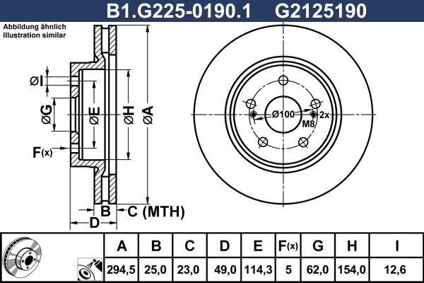 Galfer B1.G225-0190.1 - Bremžu diski autodraugiem.lv