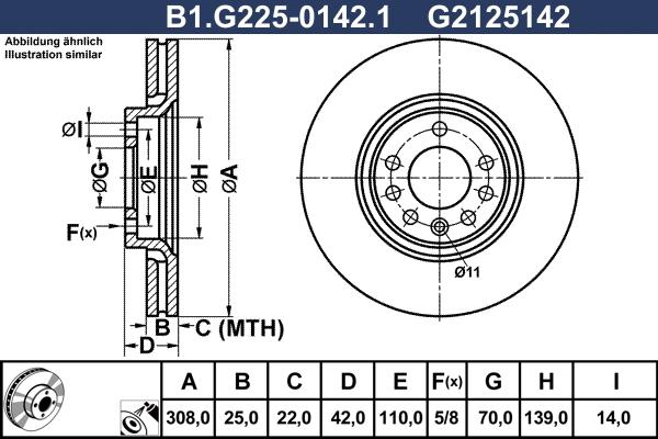 Galfer B1.G225-0142.1 - Bremžu diski autodraugiem.lv