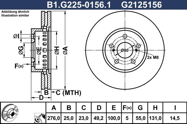 Galfer B1.G225-0156.1 - Bremžu diski autodraugiem.lv