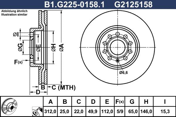 Galfer B1.G225-0158.1 - Bremžu diski autodraugiem.lv