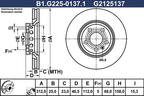 Galfer B1.G225-0137.1 - Bremžu diski autodraugiem.lv