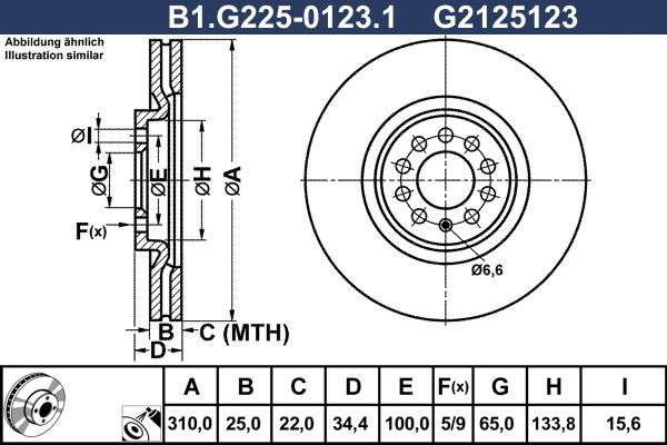 Galfer B1.G225-0123.1 - Bremžu diski autodraugiem.lv