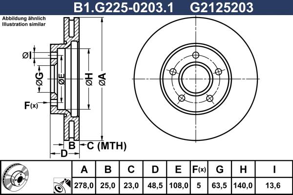 Galfer B1.G225-0203.1 - Bremžu diski autodraugiem.lv