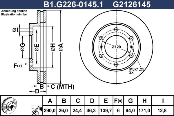 Galfer B1.G226-0145.1 - Bremžu diski autodraugiem.lv