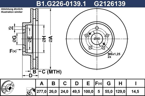 Galfer B1.G226-0139.1 - Bremžu diski autodraugiem.lv