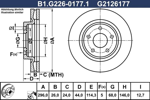 Galfer B1.G226-0177.1 - Bremžu diski autodraugiem.lv