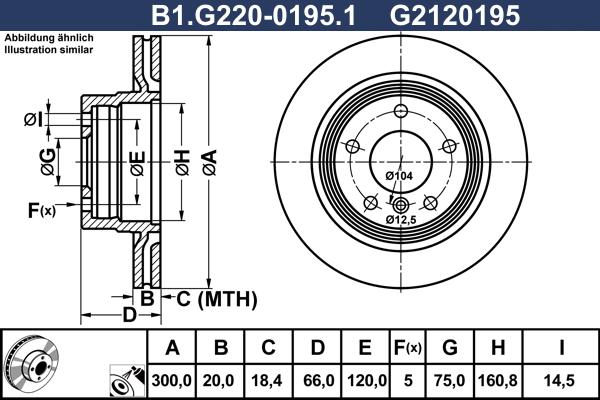 Galfer B1.G220-0195.1 - Bremžu diski autodraugiem.lv