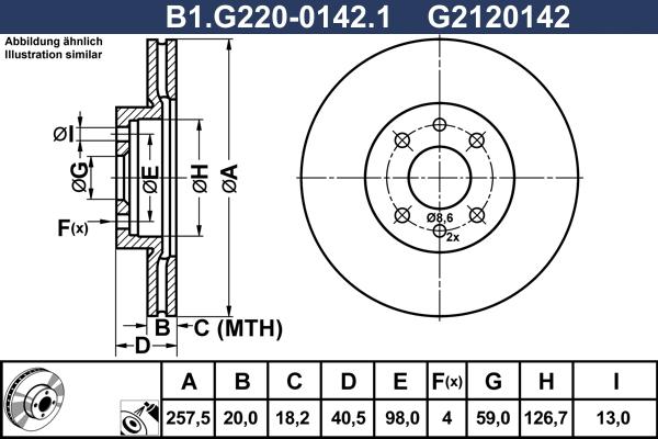 Galfer B1.G220-0142.1 - Bremžu diski autodraugiem.lv