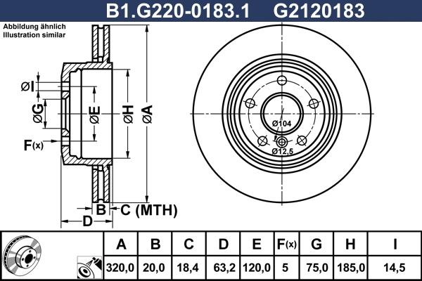 Galfer B1.G220-0183.1 - Bremžu diski autodraugiem.lv