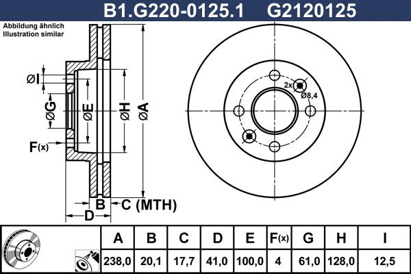 Galfer B1.G220-0125.1 - Bremžu diski autodraugiem.lv