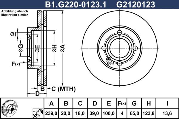 Galfer B1.G220-0123.1 - Bremžu diski autodraugiem.lv