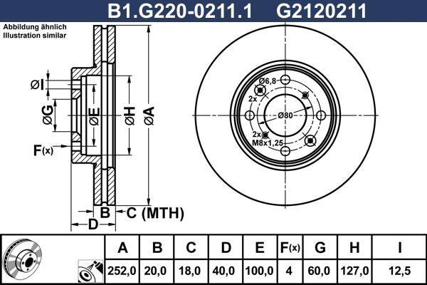 Galfer B1.G220-0211.1 - Bremžu diski autodraugiem.lv