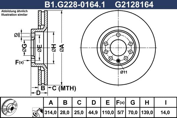 Galfer B1.G228-0164.1 - Bremžu diski autodraugiem.lv