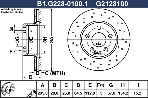 Galfer B1.G228-0100.1 - Bremžu diski autodraugiem.lv