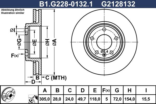 Galfer B1.G228-0132.1 - Bremžu diski autodraugiem.lv