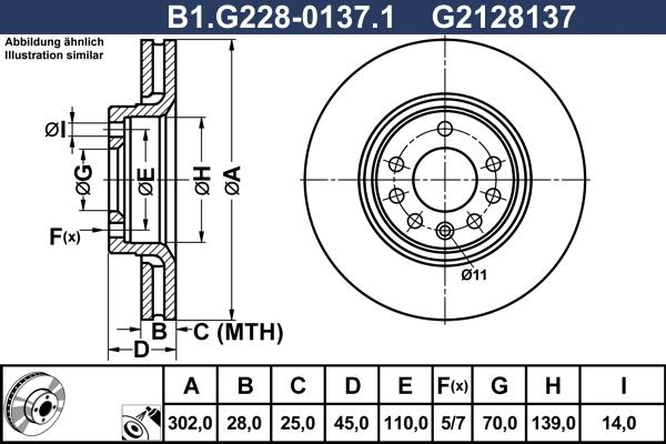 Galfer B1.G228-0137.1 - Bremžu diski autodraugiem.lv