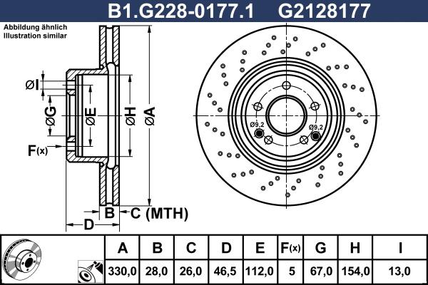 Galfer B1.G228-0177.1 - Bremžu diski autodraugiem.lv