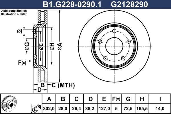 Galfer B1.G228-0290.1 - Bremžu diski autodraugiem.lv