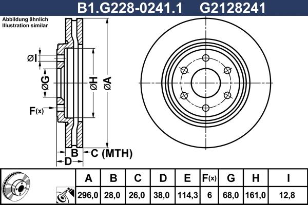 Galfer B1.G228-0241.1 - Bremžu diski autodraugiem.lv