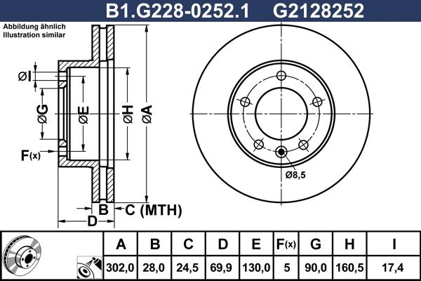 Galfer B1.G228-0252.1 - Bremžu diski autodraugiem.lv