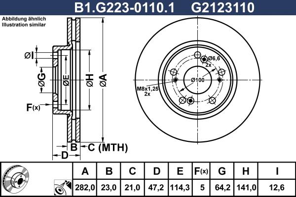 Galfer B1.G223-0110.1 - Bremžu diski autodraugiem.lv