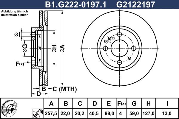 Galfer B1.G222-0197.1 - Bremžu diski autodraugiem.lv