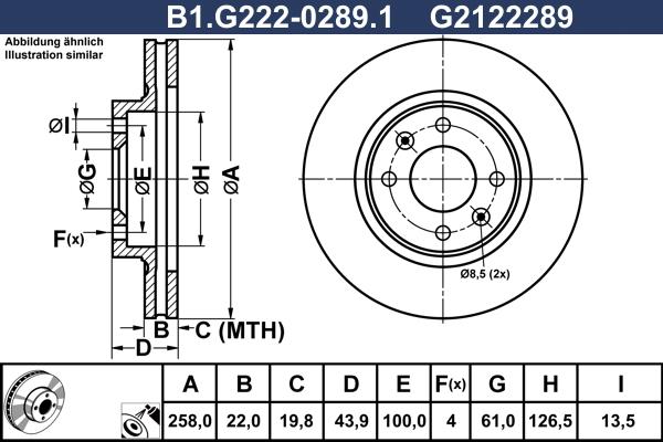 Galfer B1.G222-0289.1 - Bremžu diski autodraugiem.lv