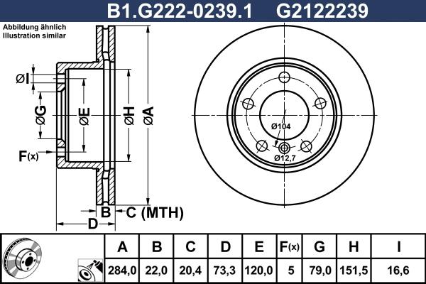 Galfer B1.G222-0239.1 - Bremžu diski autodraugiem.lv