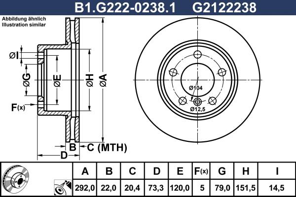 Galfer B1.G222-0238.1 - Bremžu diski autodraugiem.lv