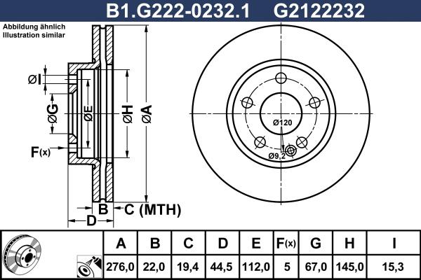 Galfer B1.G222-0232.1 - Bremžu diski autodraugiem.lv